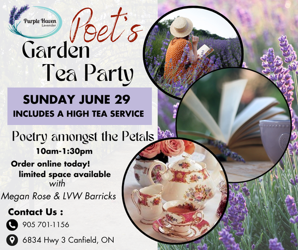 Poet's Garden Tea Party Words in Bloom - Poetry Amongst the Lavender Blooms