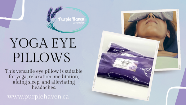 Relax with the Yoga Lavender Eye Pillow, filled with lavender buds and flaxseed for soothing comfort.