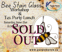 Bee Stain Glass Workshop & Tea Party at Purple Haven