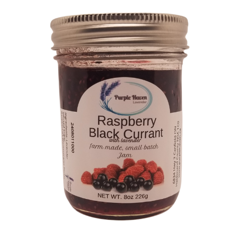 Artisan Raspberry blackcurrant jam with lavender 