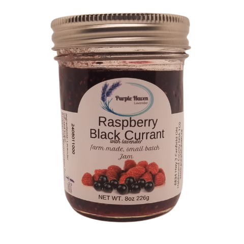Artisan Raspberry blackcurrant jam with lavender 