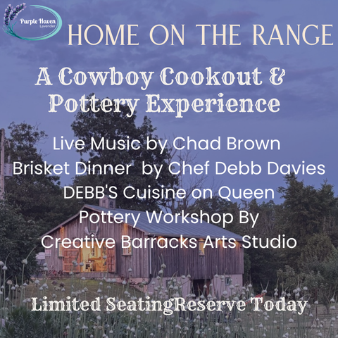 Home on the Range Cowboy Cookout & Pottery Experience | Purple Haven Farm Haldimand County