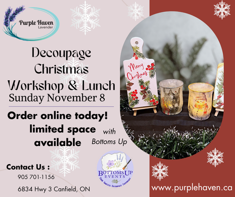 Christmas Decoupage Workshop & Lunch  Sunday November 8, 2026 12pm - 3:30pm