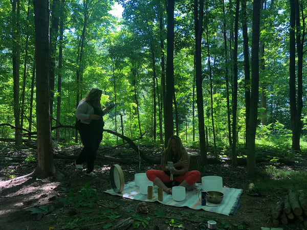 Sound bathing  and forest bathing what a combination 