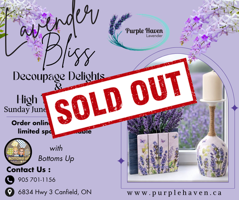 Decoupage & High Tea Elegance Workshop - Lavender Bliss June 28th