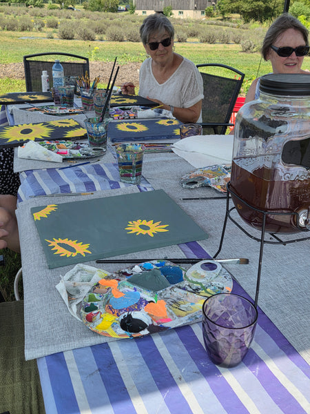 Charcuterie Sunset Paint, Sip & Eat Event in the Flowers |Aug 9| Purple Haven