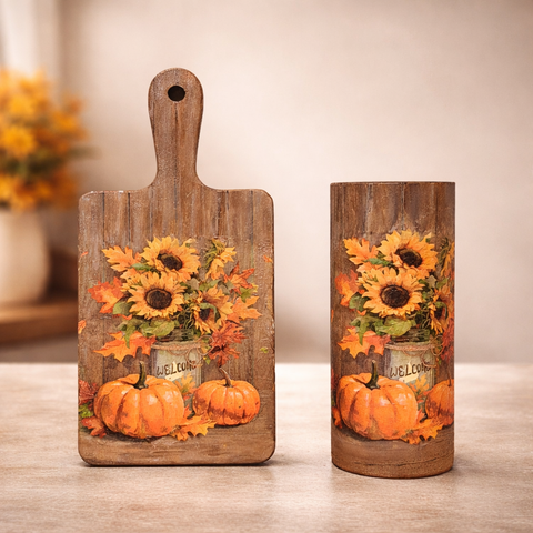 Rustic Pumpkin  Decoupage Workshop Sunday October 4 11am to 2pm