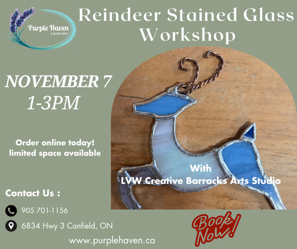 Stained Glass Christmas Reindeer Workshop Nov 7th