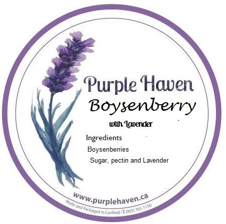 Lavender Boysenberry Jam from Purple Haven features a unique blend of sweet and tangy boysenberries with floral notes.