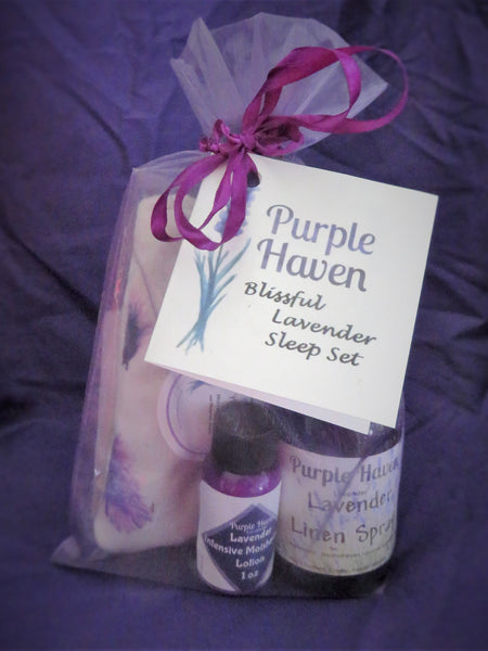 Custom gift basket featuring lavender items, showcasing our Gift Packaging Service at Purple Haven.